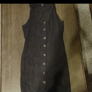 Black button down dress